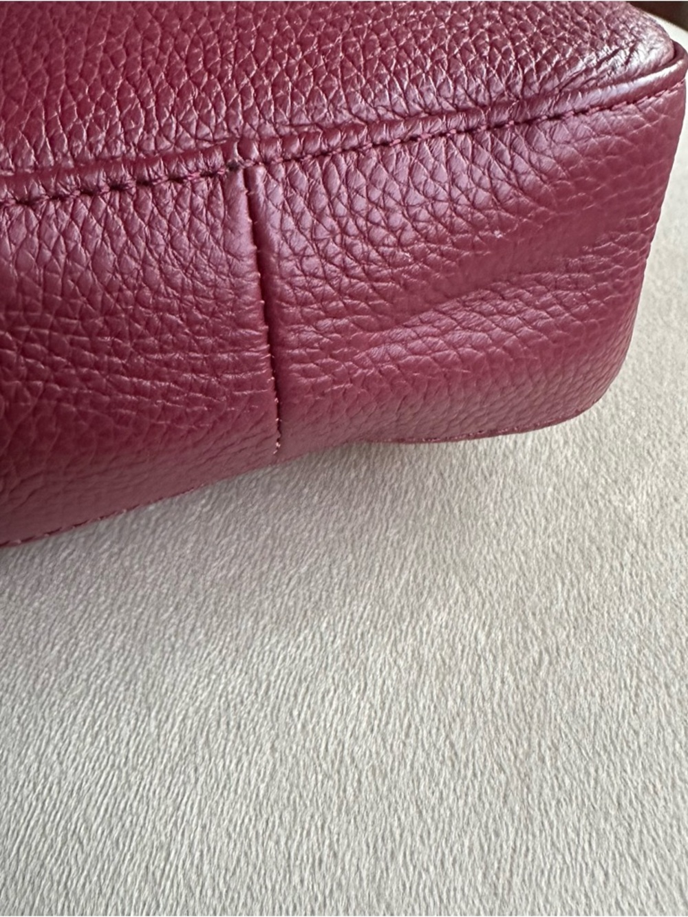 Clove + Revel Genuine Leather Crossbody Bag | Suede Detail Gold Lock Mini Bag - Picture 6 of 16